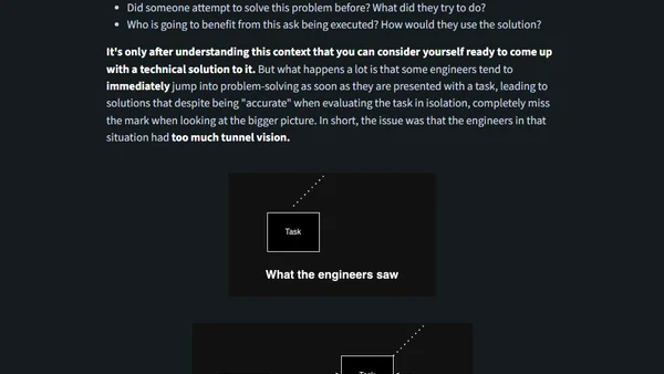 Focus not on the task, but on the problem behind the task