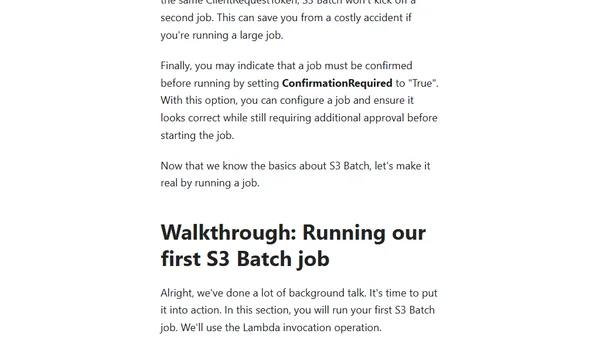 A Guide to S3 Batch on AWS