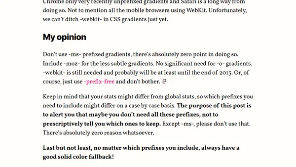 Can we get rid of gradient prefixes?