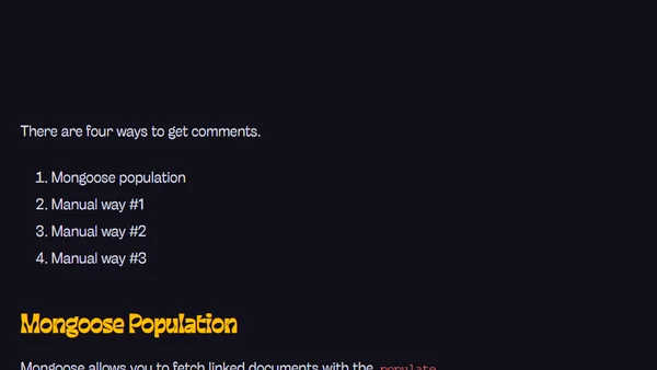 Mongoose 101: Population
