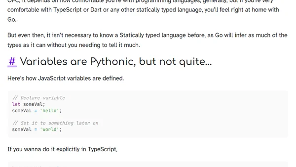 Trying Golang as a JavaScript lover