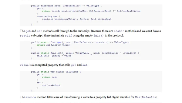 Friday Q&A 2017-10-06: Type-Safe User Defaults