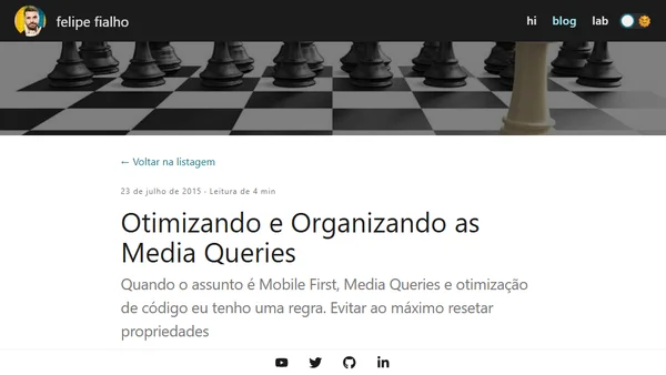 Otimizando e Organizando as Media Queries