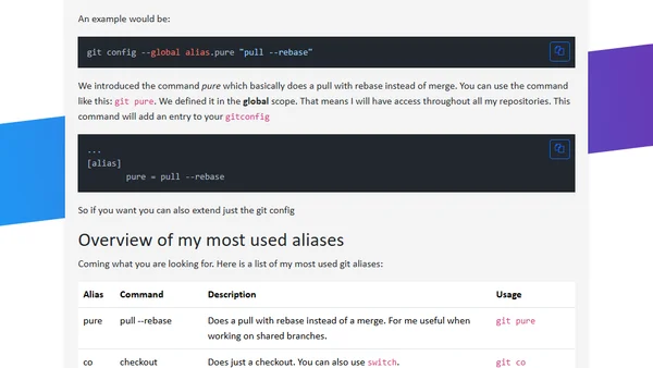 git - useful aliases