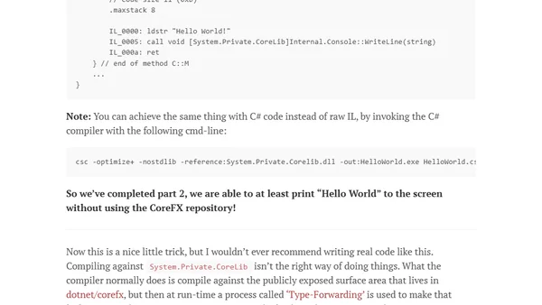 Exploring the .NET Core Runtime (in which I set myself a challenge)