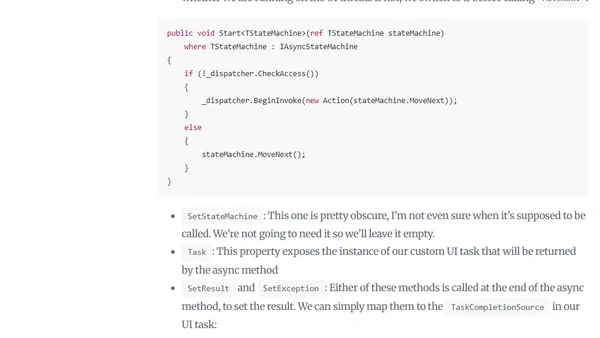 Switching back to the UI thread in WPF/UWP, in modern C#