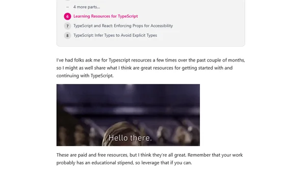 Learning Resources for TypeScript