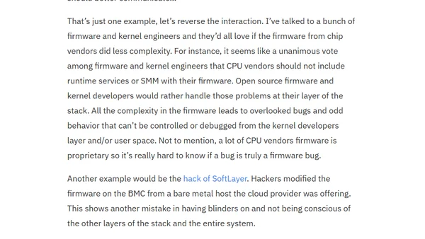Thoughts on Conway's Law and the software stack
