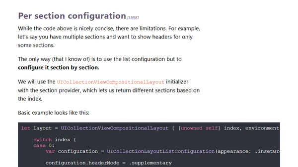 How to create a list with Compositional Layout
