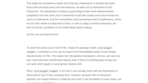 Development Experience with Nuxt