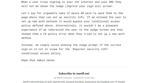 Azure AD Nudge (Authenticator registration campaign) failing to prompt users