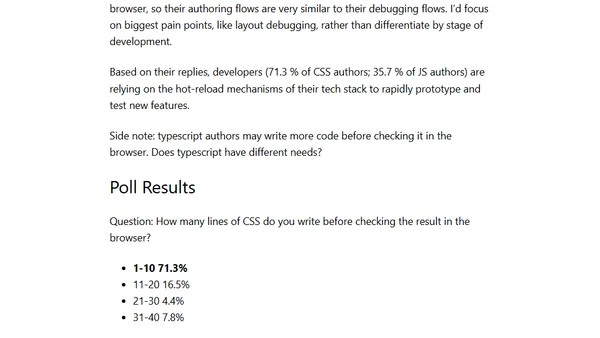Twitter polls for developer sentiment