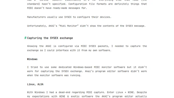 Reverse-engineering MIDI devices, AKAI MPK Mini Mk3