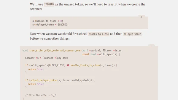 Let's create a Tree-sitter grammar