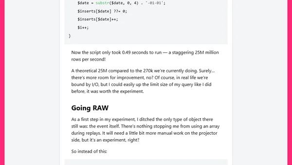 Once again processing 11 million rows, now in seconds