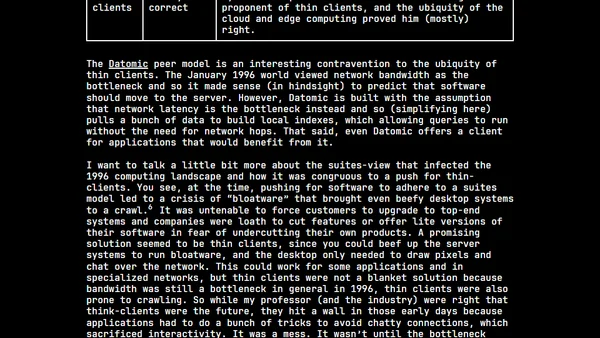 As Presaged in January 1996