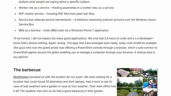 AZUG Windows Azure Saturday overview