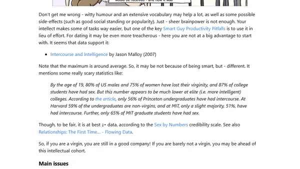 Dating for nerds (part 1): problem diagnosis