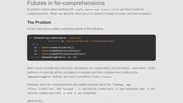 Futures in Scala Protips (part 2): Futures in for-comprehensions