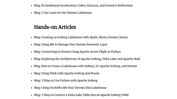 Open Lakehouse Engineering/Apache Iceberg Lakehouse Engineering - A Directory of Resources
