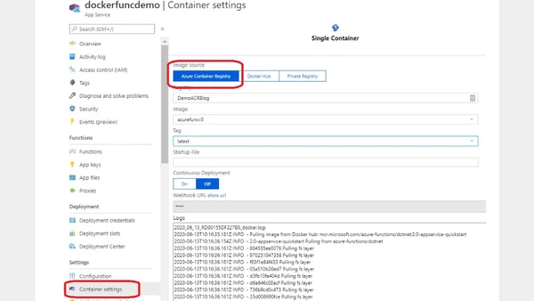 Azure Function in a Docker Container - Part 2