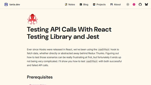 Testing API Calls With React Testing Library and Jest