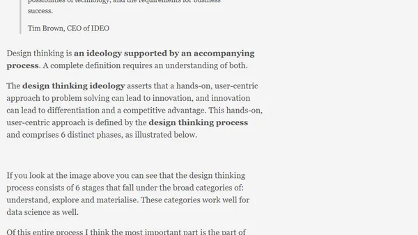 Design Thinking in Data Science