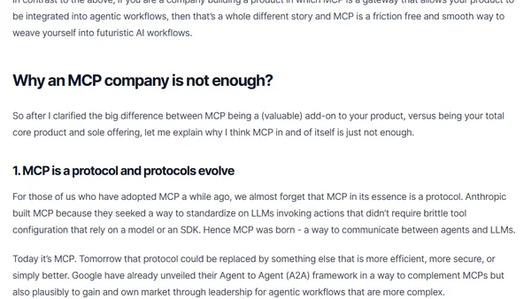 If You're an MCP Company You're NGMI