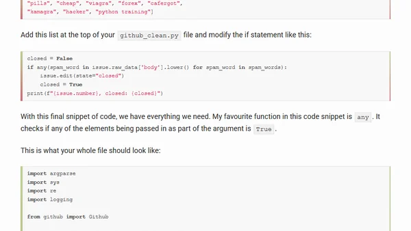 Filtering & Closing Pull Requests on GitHub using the API