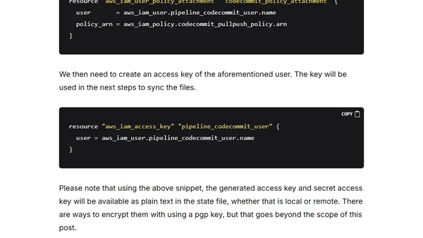 Create and initialise CodeCommit repositories with Terraform