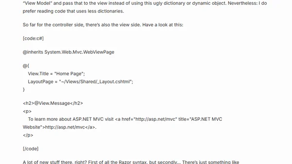 ASP.NET MVC 3 preview 1 is out! Quick review...