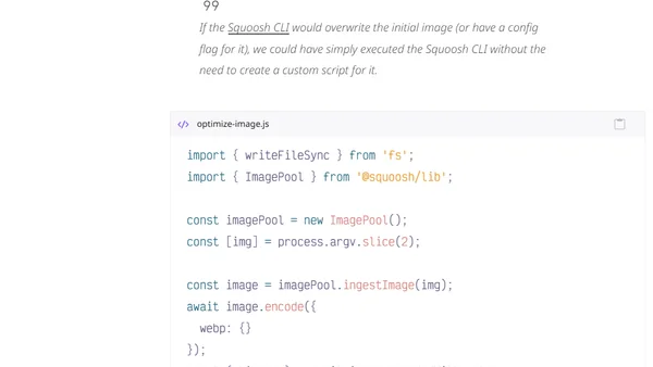 Automagically optimize your images with Squoosh