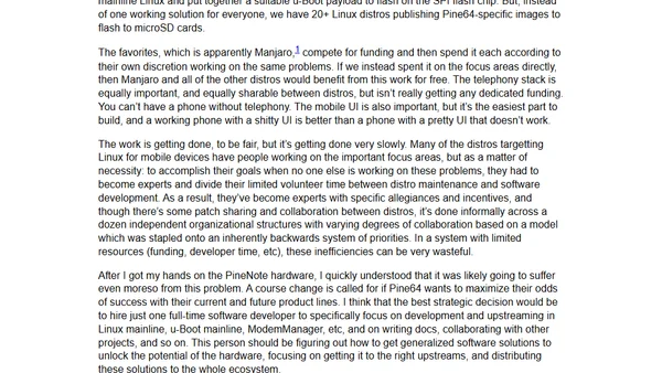 Pine64 should re-evaluate their community priorities
