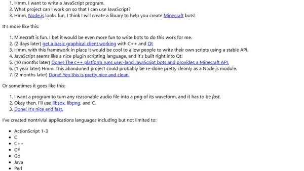I am not a "JavaScript Developer".