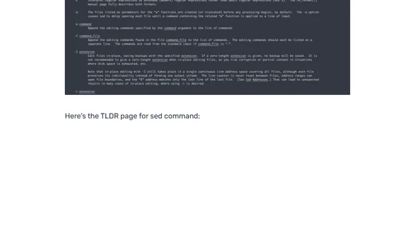 TLDR Pages as a Man Page Alternative