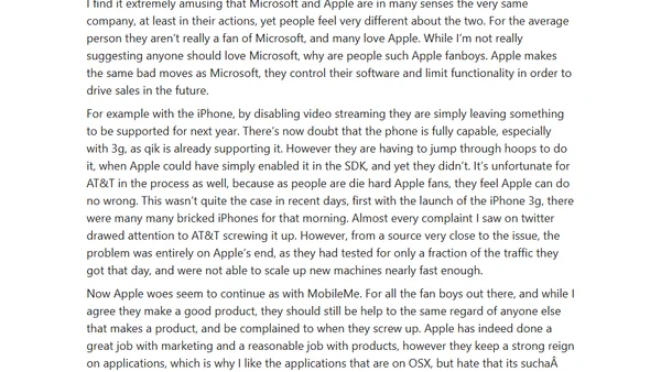 Microsoft vs. Apple
