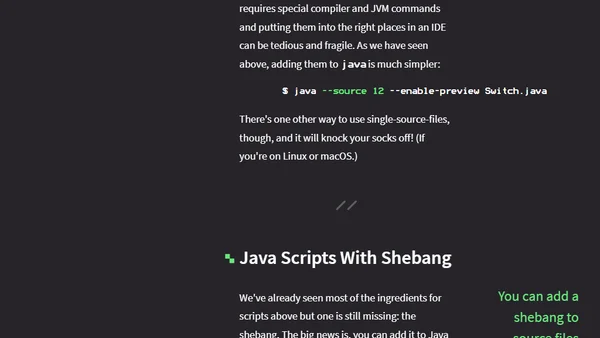 Scripting Java 11, Shebang And All