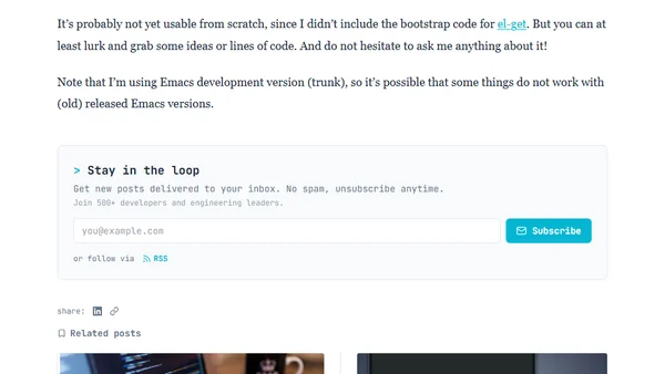 Emacs configuration published