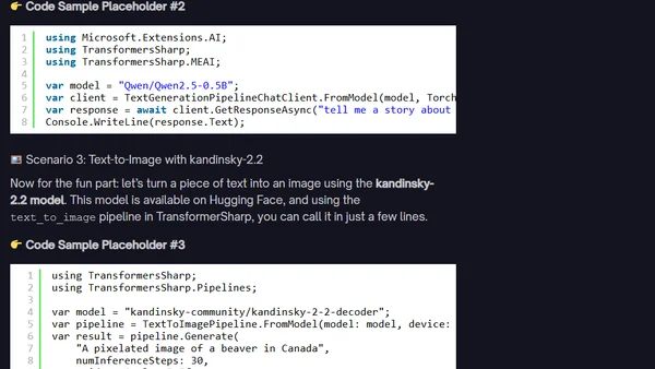 🖼️ Text-to-Image locally in C# with TransformerSharp