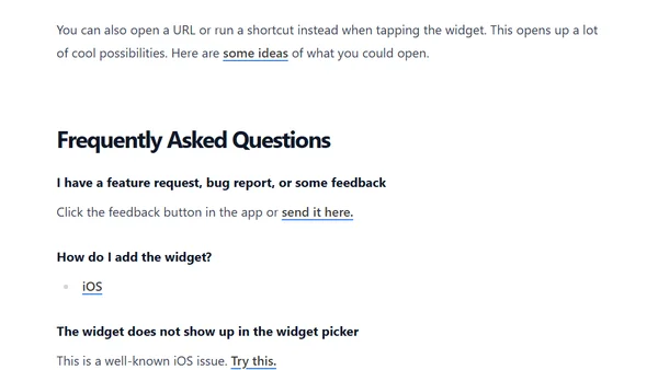 New App: Favorites Widget
