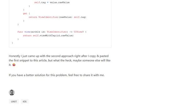 Uniquely identifying views