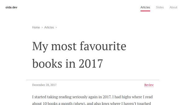 My most favourite books in 2017