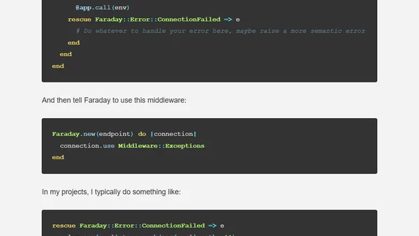 Handle Faraday::Error::ConnectionFailed with middleware