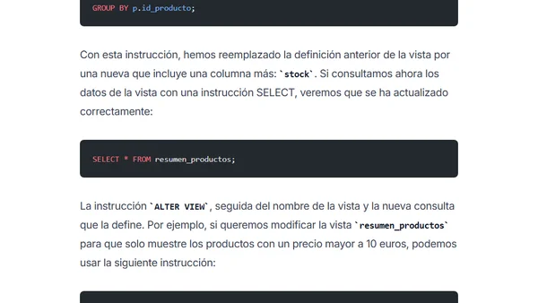 Cómo crear y usar vistas en MySQL: guía completa y práctica