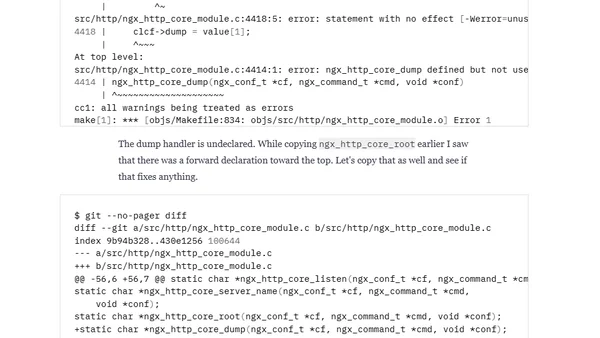 Learning a new codebase: hacking on nginx