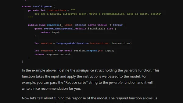 Building AI features using Foundation Models