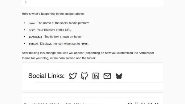 Adding Bluesky icon to my Astro blog