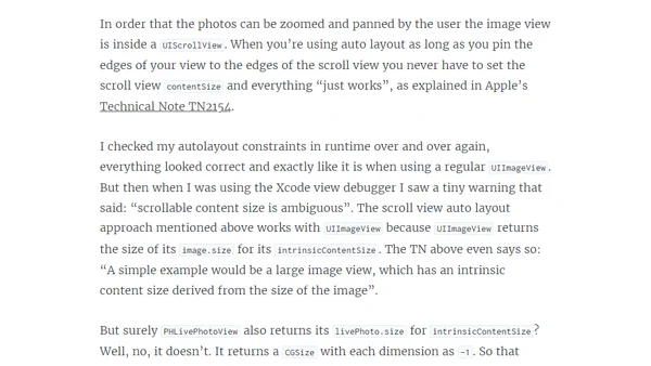 Using PHLivePhotoView with Auto Layout