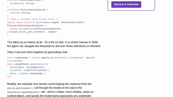 Code execution with MCP: Building more efficient agents