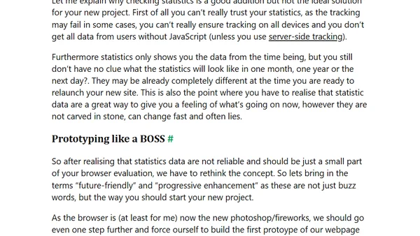 Don’t think in statistics – the future is already the past.